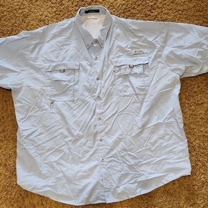 4XLT Columbia Bahama Men's Light Blue Shirt